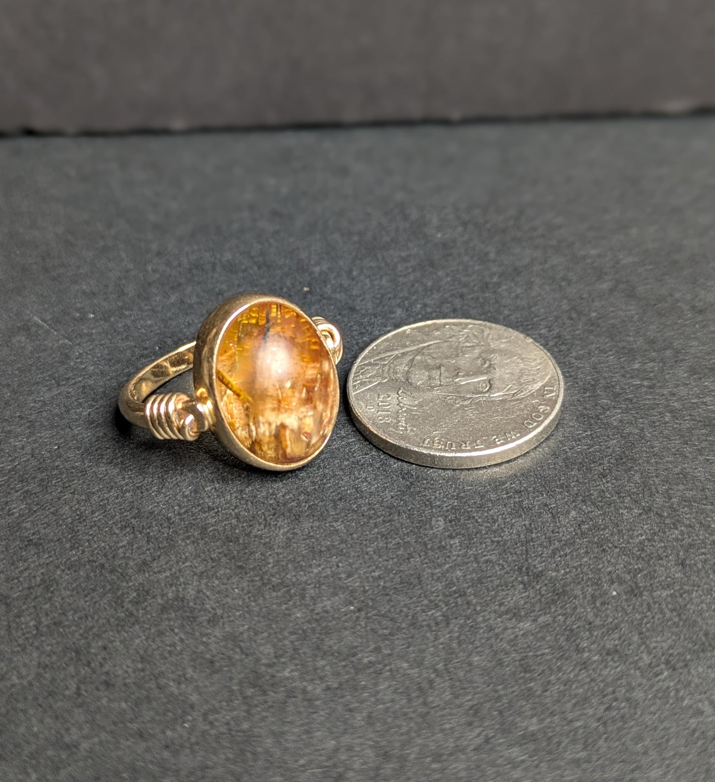 14kt Rutilated Quartz Ring