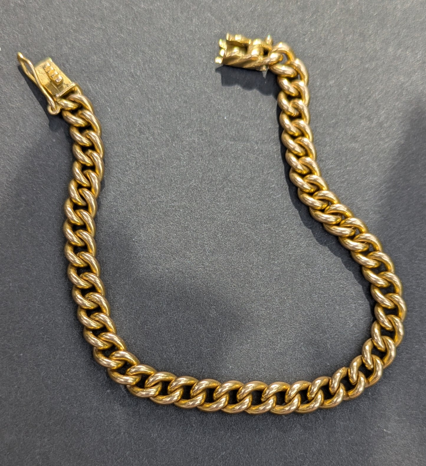 18k Solid Curb Bracelet