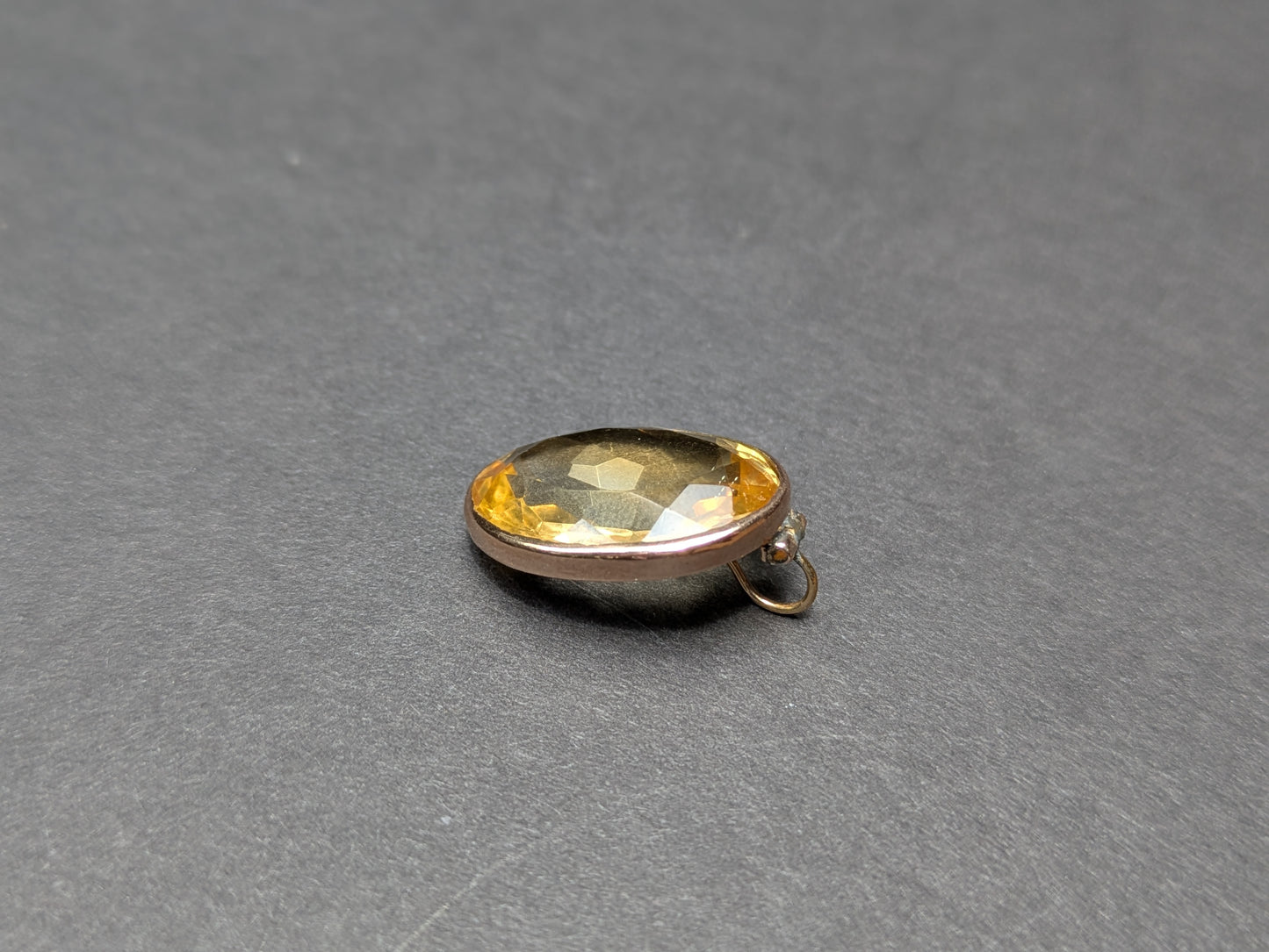 14k Rose Gold Citrine Pendant Conversion