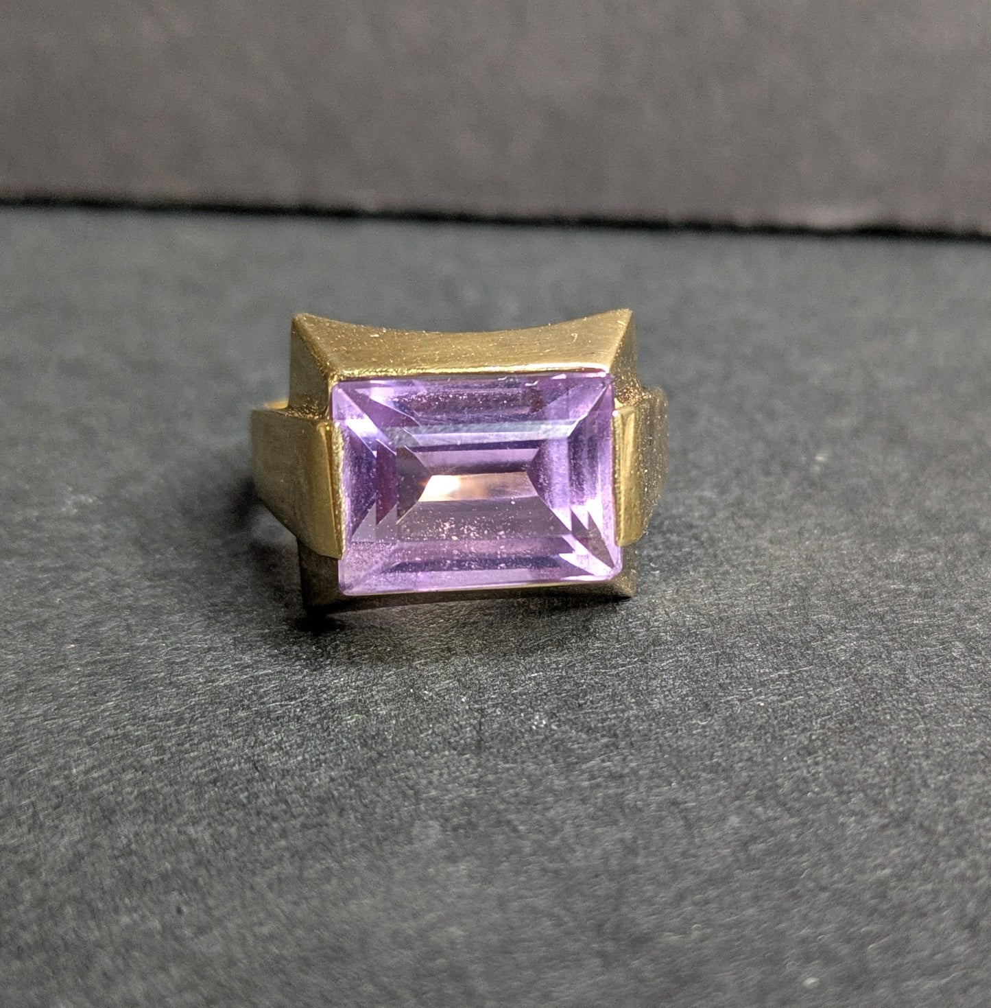 14k Amethyst Art Deco German Ring