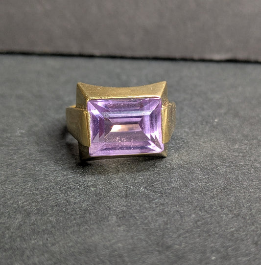 14k Amethyst Art Deco German Ring