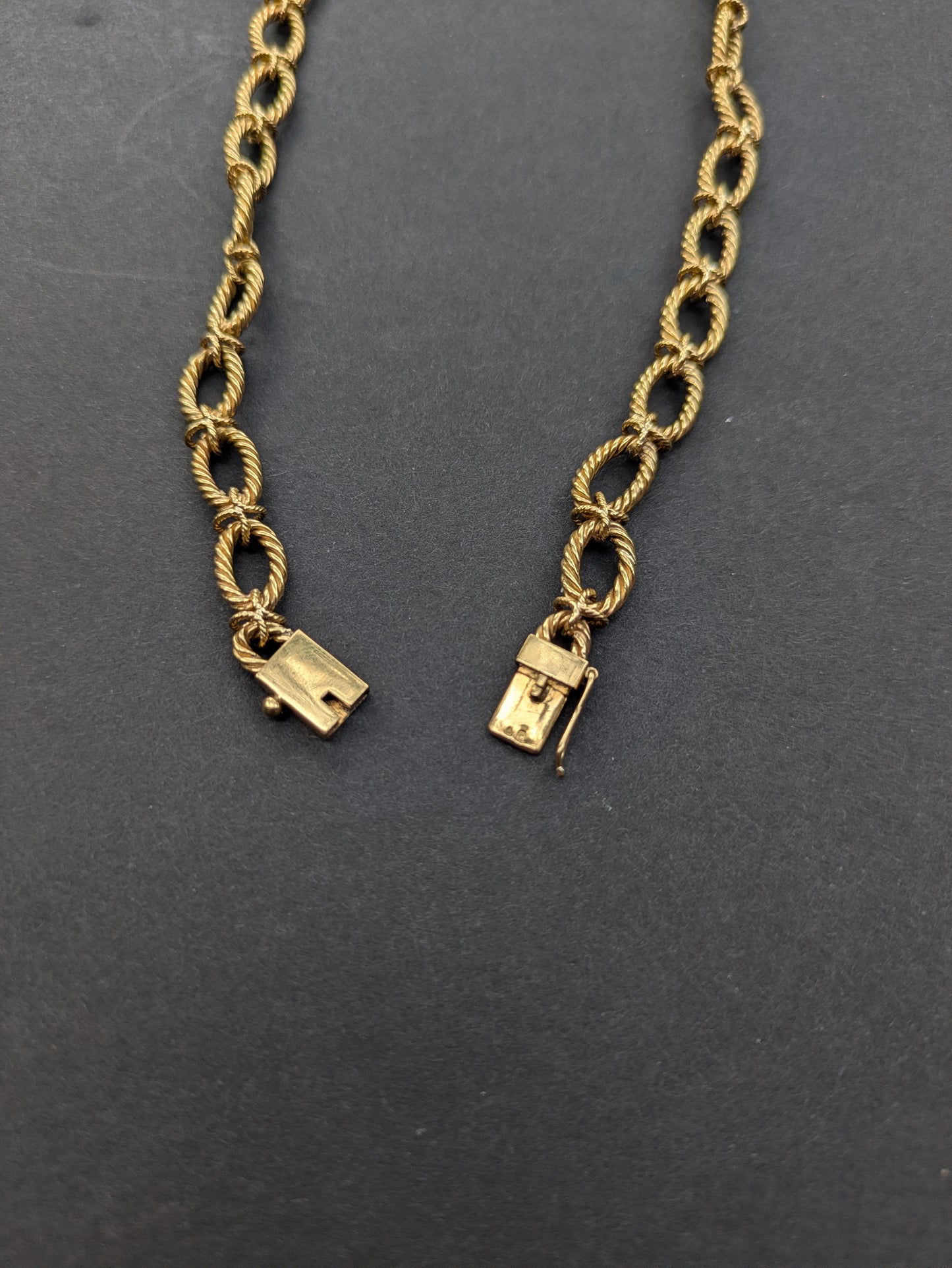 14k Belgian Hallmark Solid Nautical/ Love Knot Chain