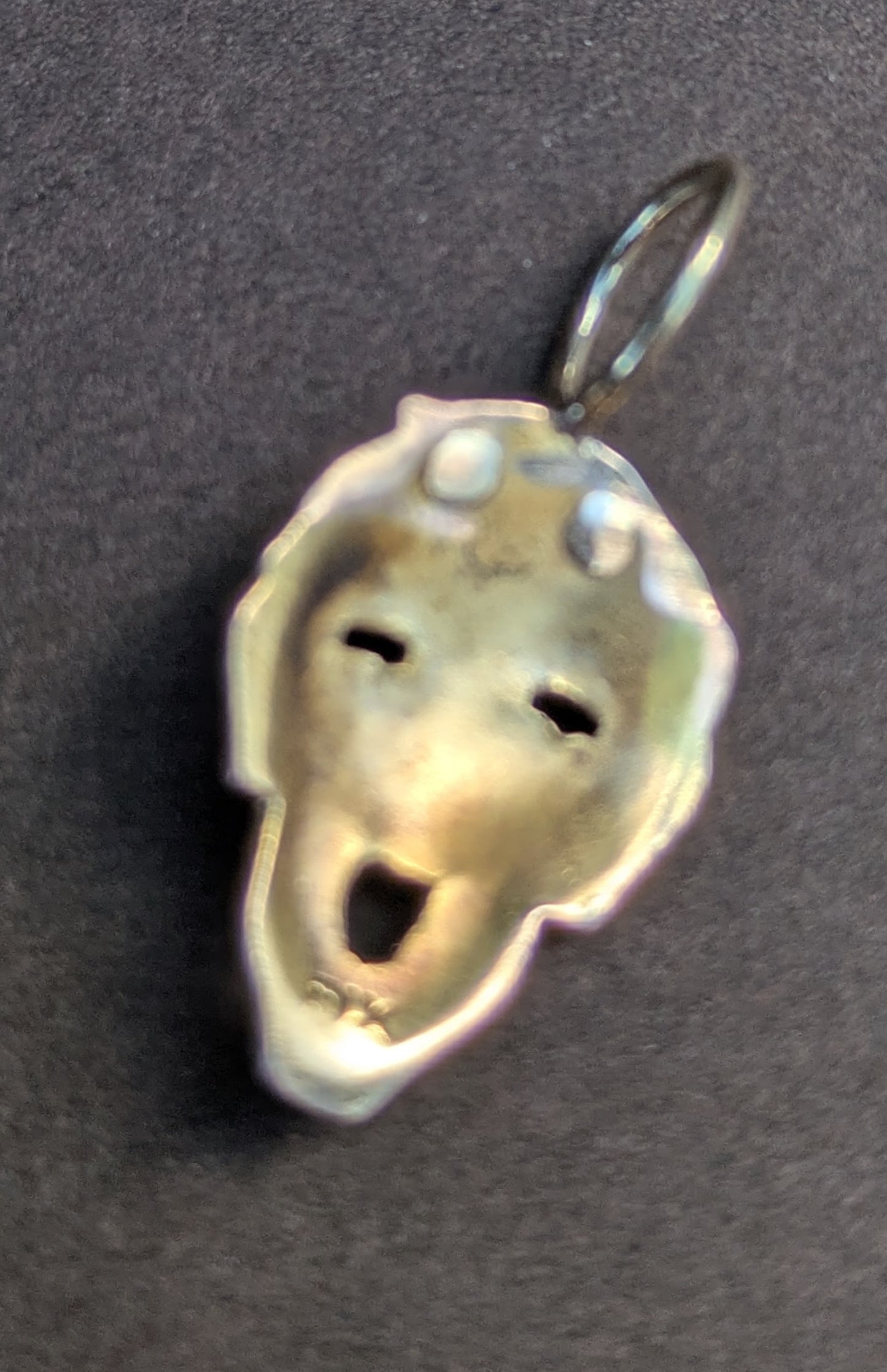 14kt Tragedy Mask Pendant