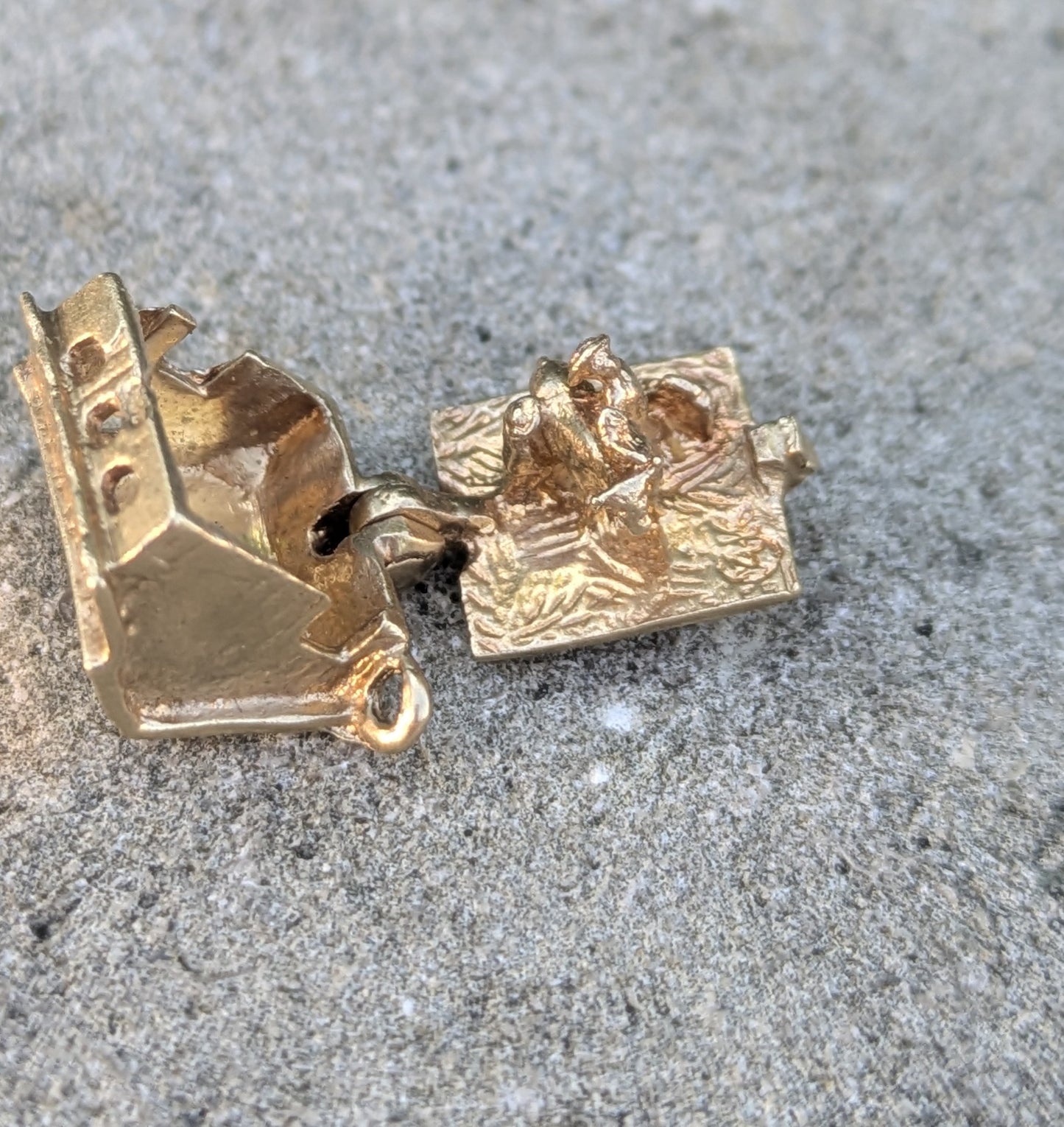 14k Farmer's Daughter Moveable Charm with Milk Maid Inside