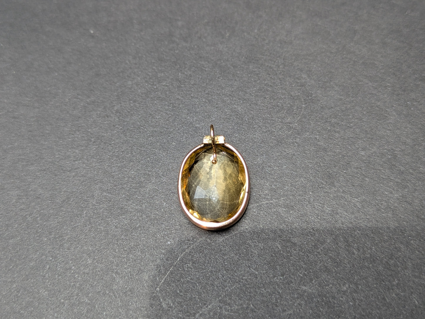 14k Rose Gold Citrine Pendant Conversion