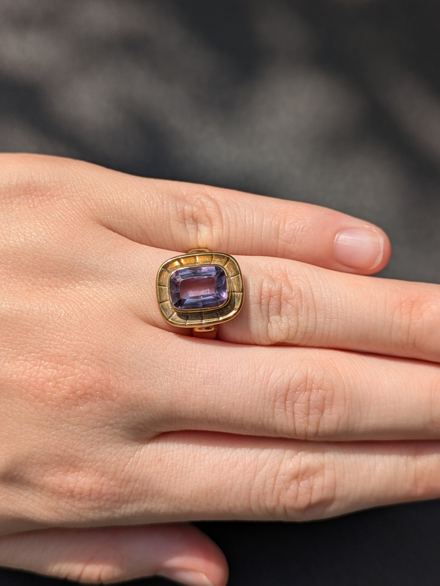 German 8kt Amethyst Ring
