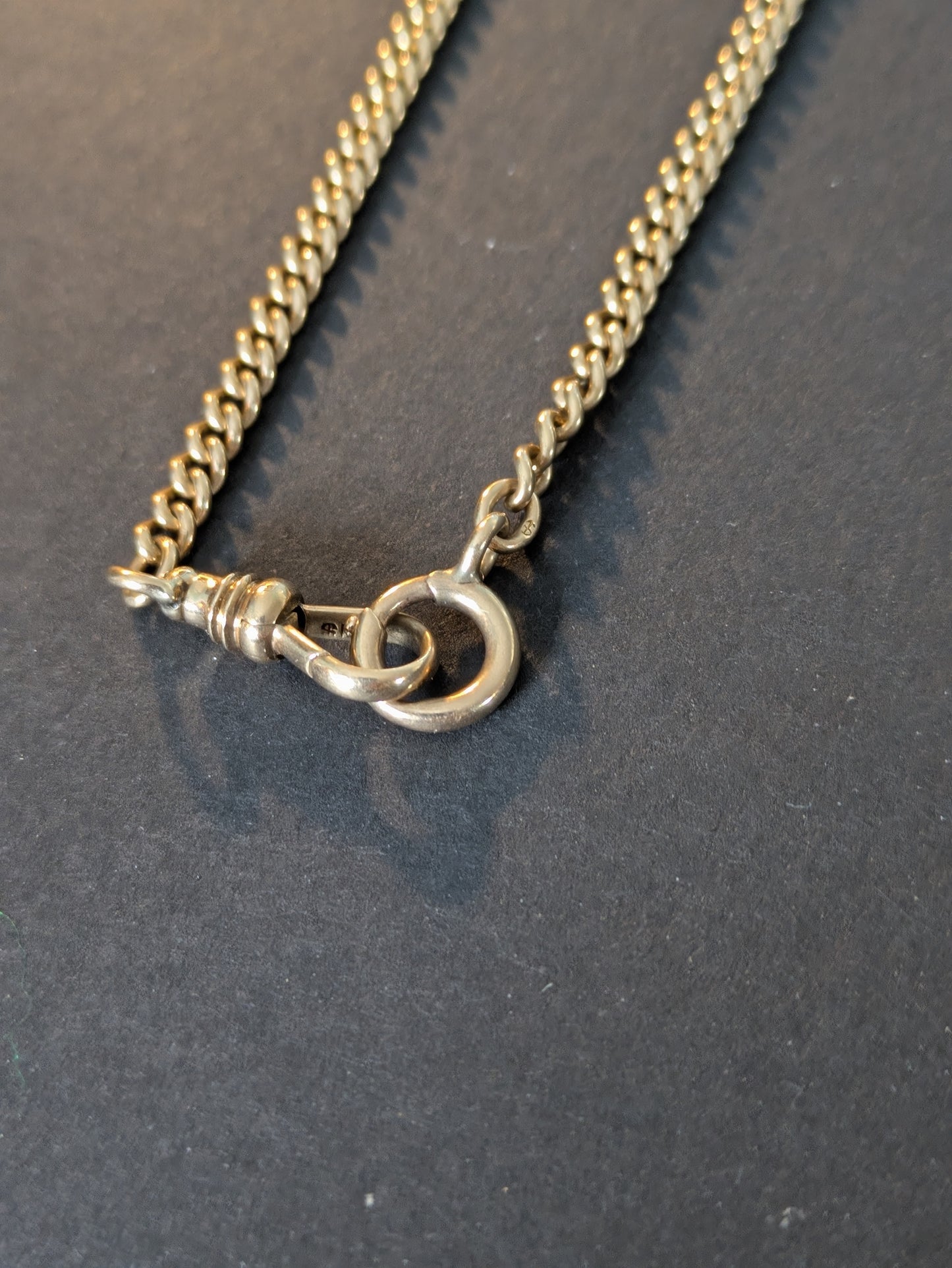 14kt Solid Flat Curb Watch Chain