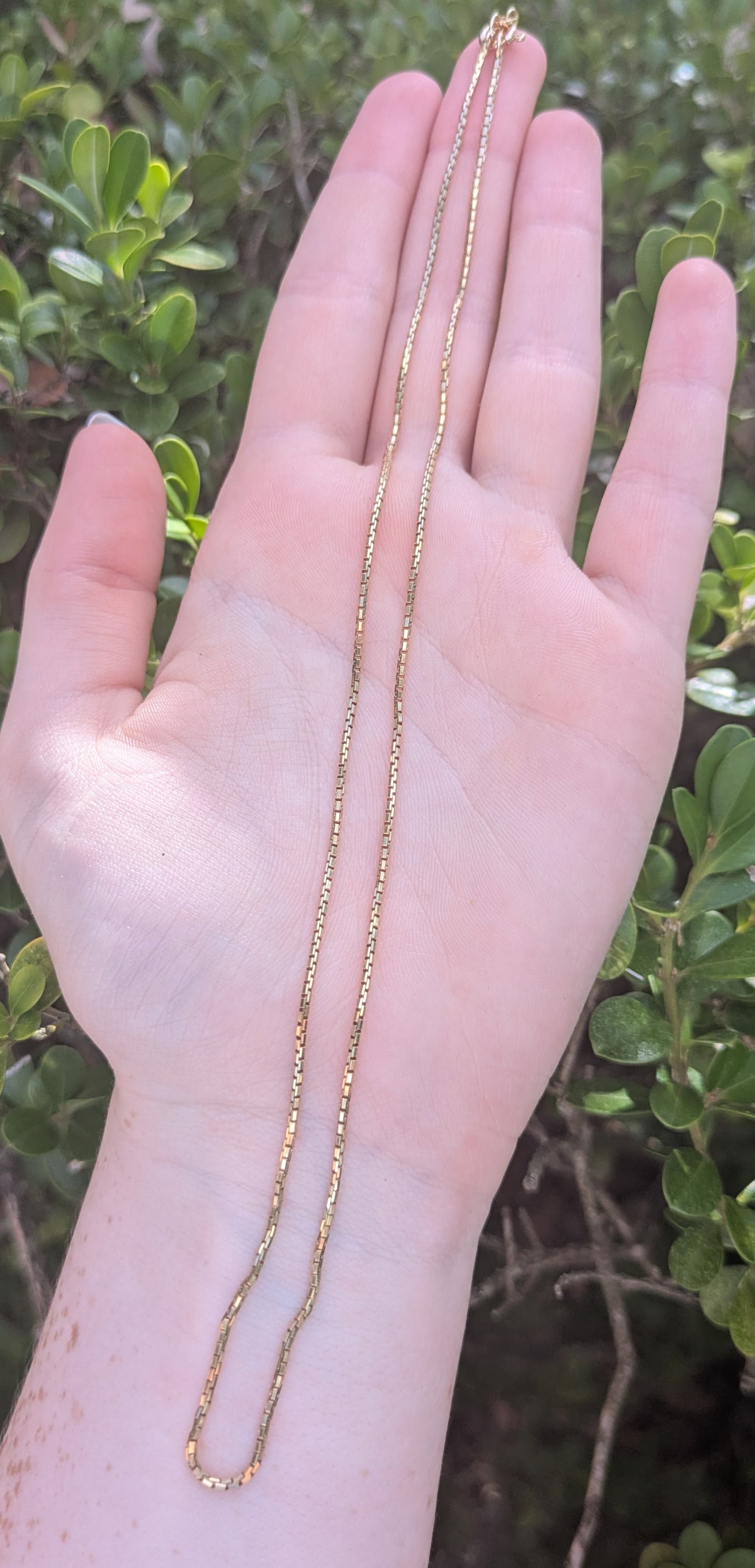 14kt Elongated Box Chain - Estate