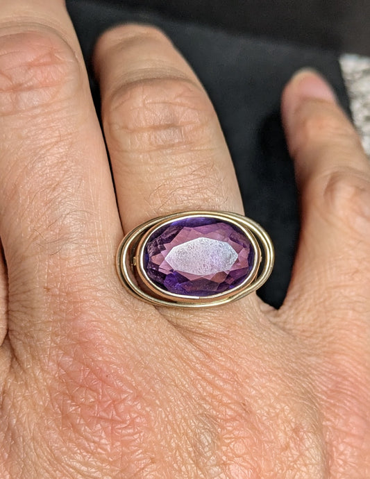 1960's 8k German Amethyst Ring