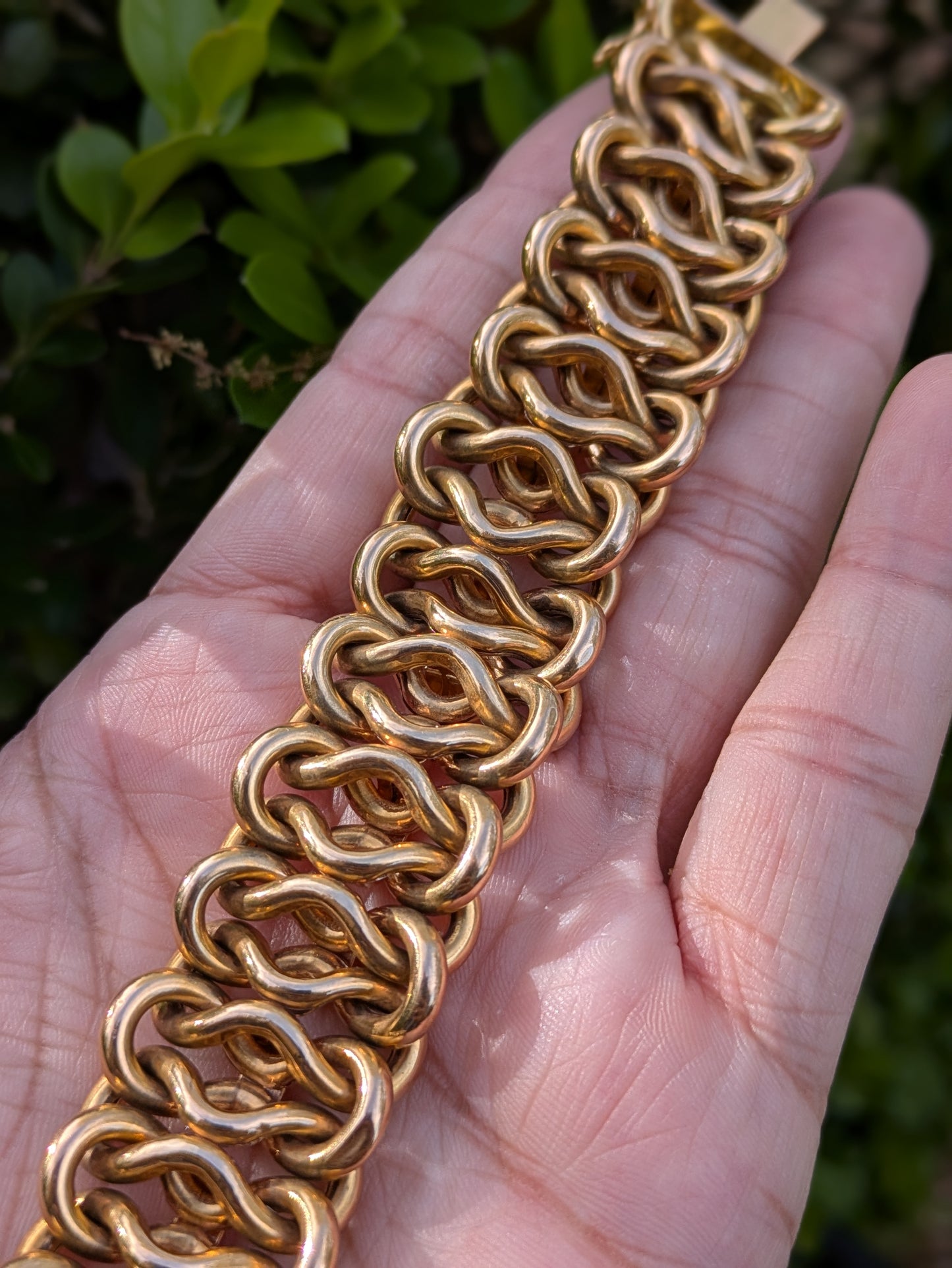 Vintage 18k Italian Wide Bracelet