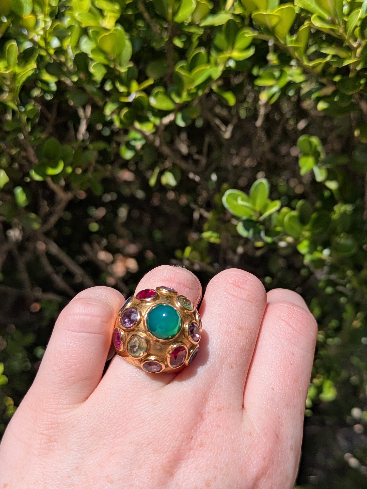 14kt Multi-Stone Chalcedony Ring