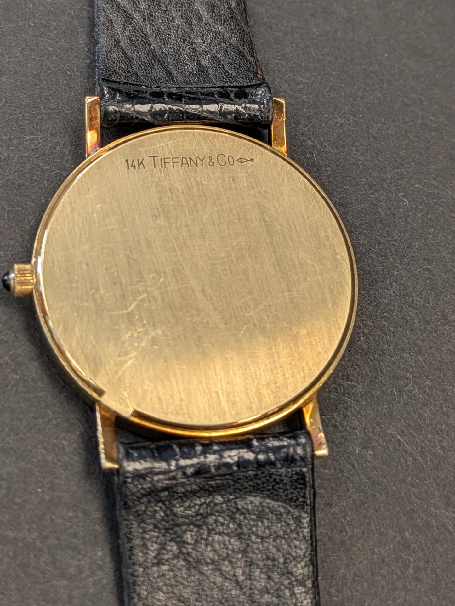 14kt Tiffany & Co. Watch with Black Band