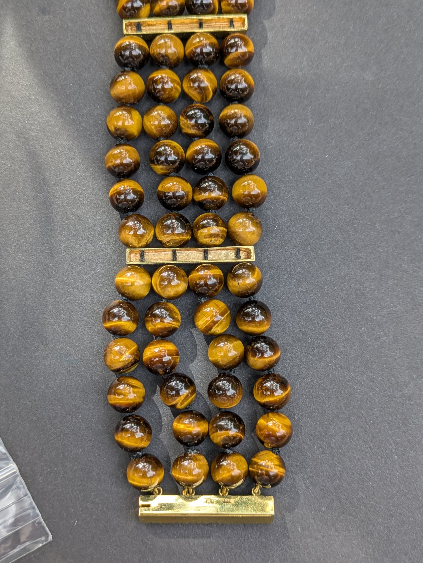 14k Tigereye Bracelet 1950's