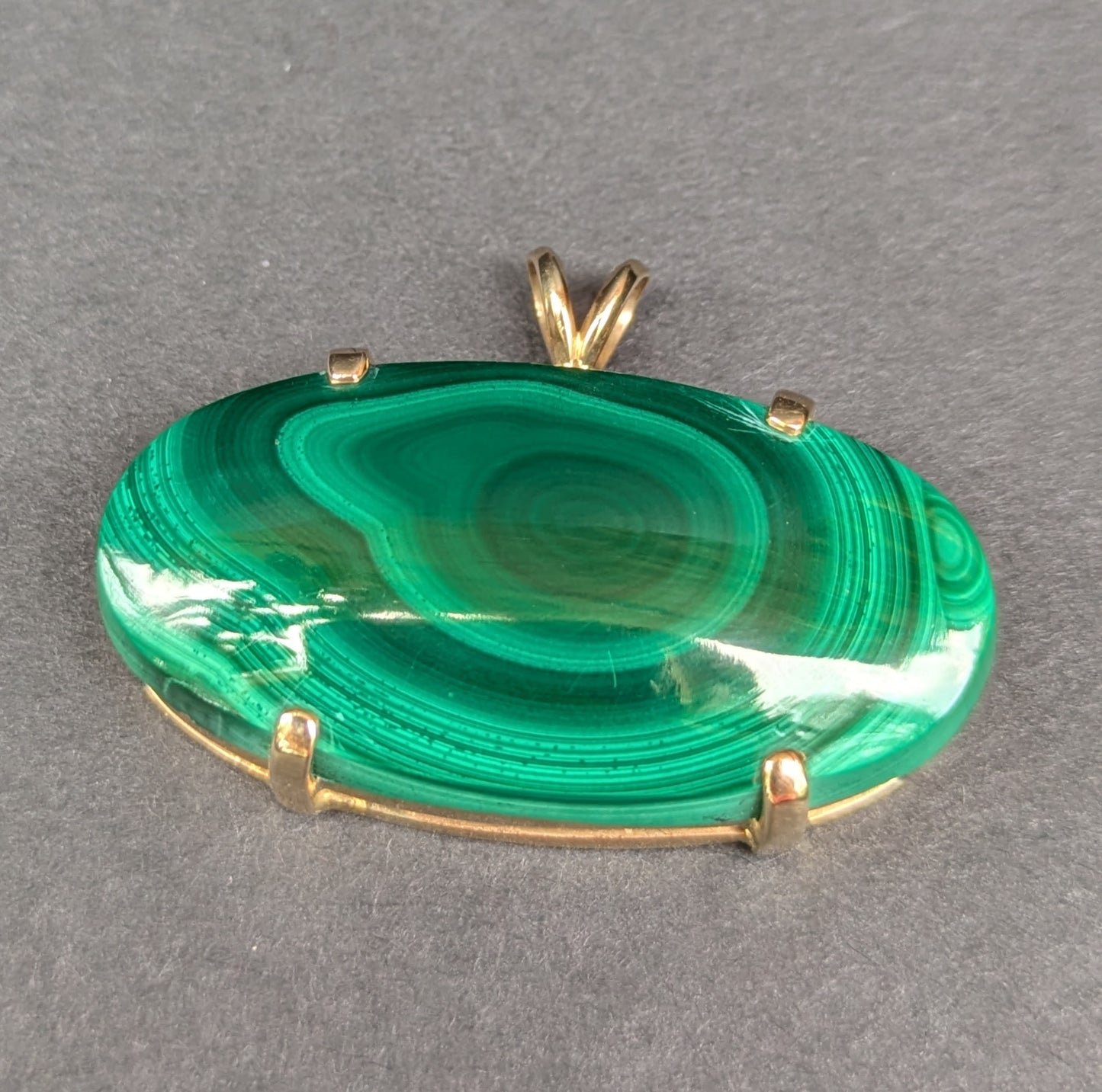 14kt Malachite Pendant