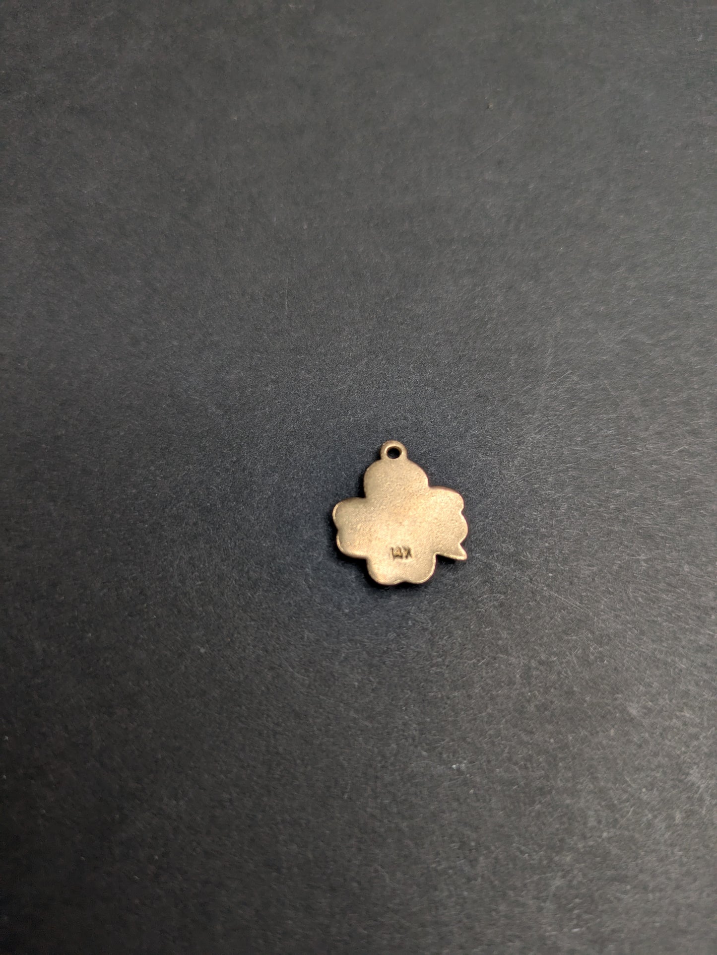 14k Green Enamel Shamrock