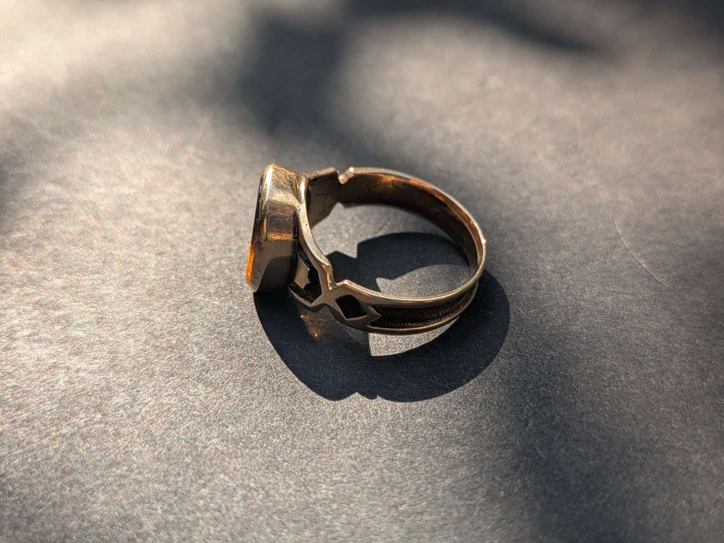 14kt Carved Citrine Ring
