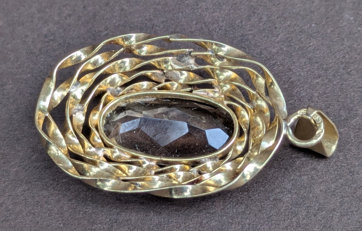 German 14k Citrine Pendant
