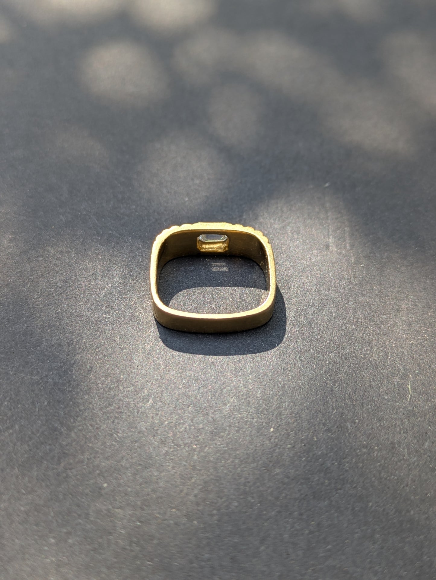 22kt Emerald Cut Diamond Ring