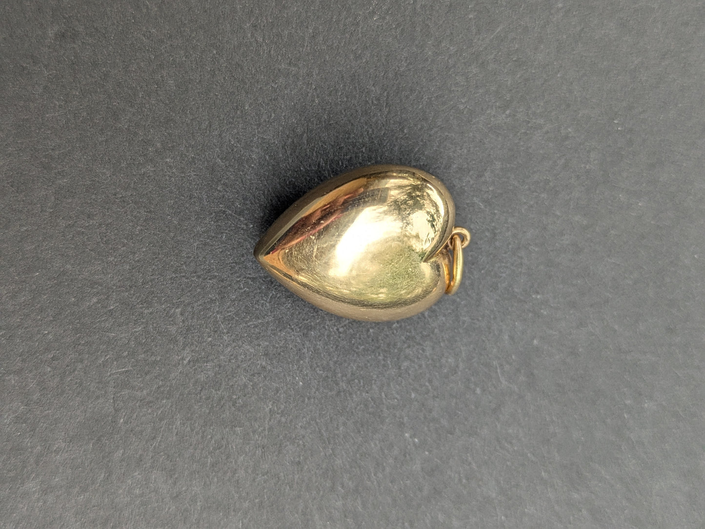 14k Pearl and Garnet Puffy Heart Charm