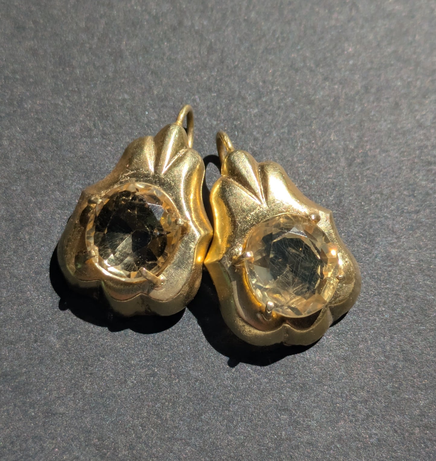 Oval Citrine Earrings
