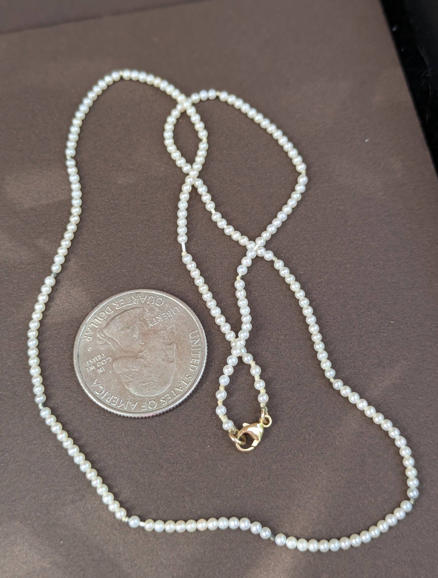 14kt Seed Pearl Necklace