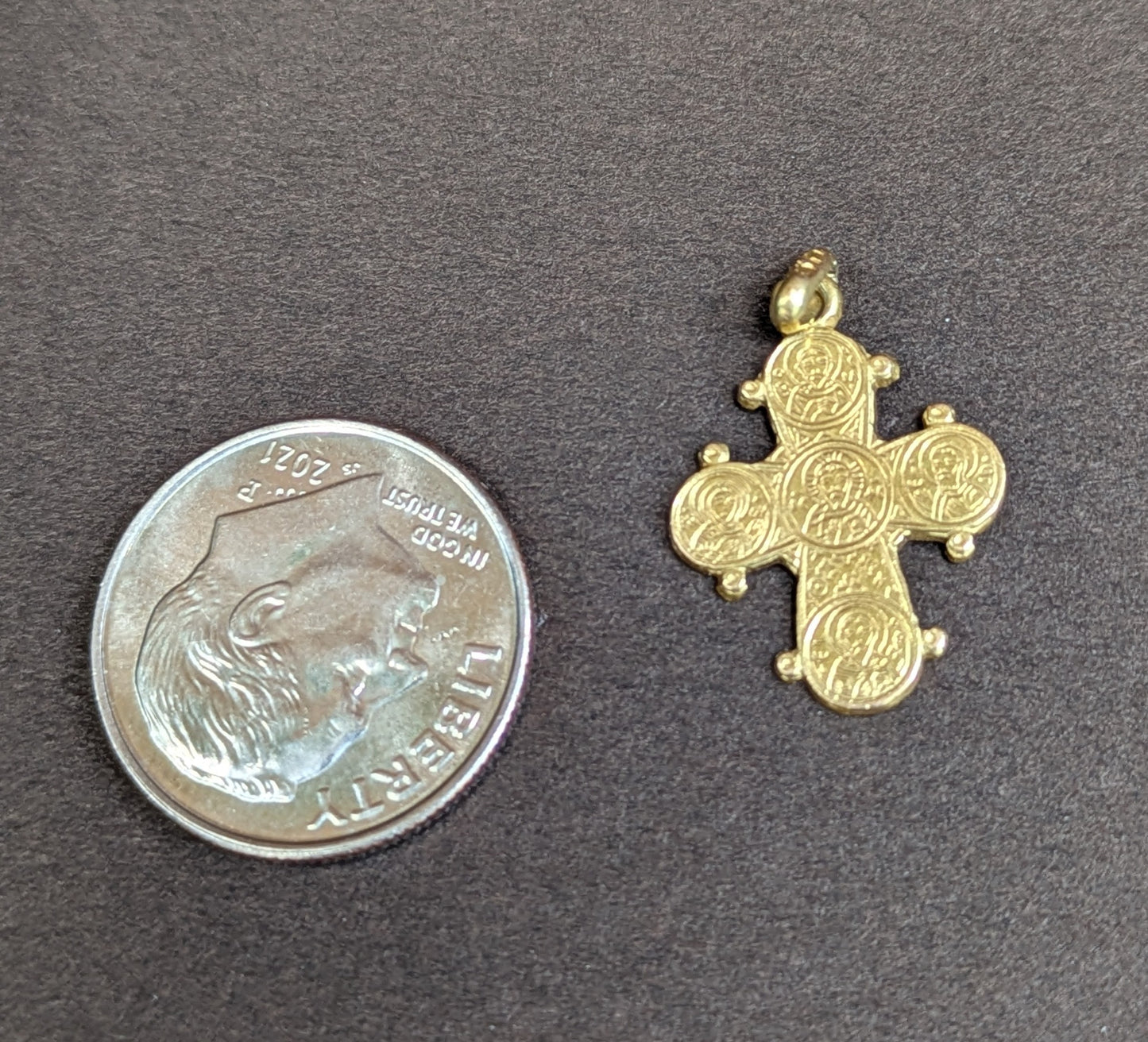 14kt Byzantine Cross Charm