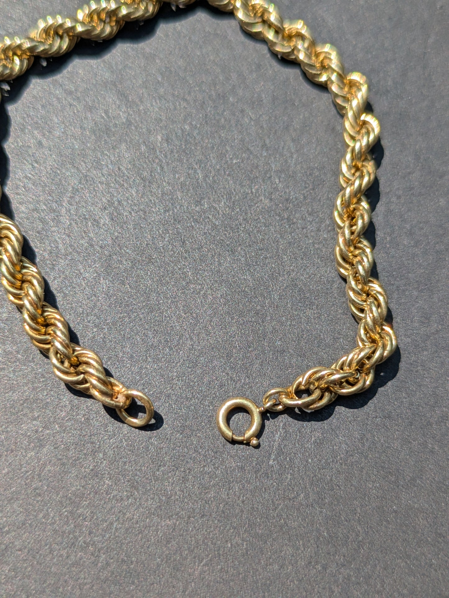 14kt Vintage German Graduated Rope Bracelet
