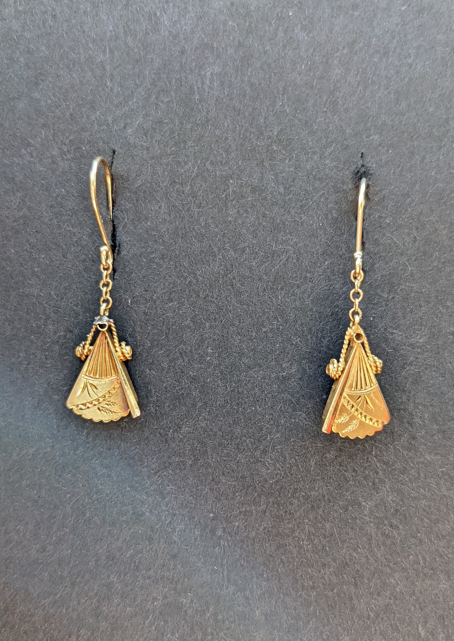 Victorian Aesthetic Era Fan Earrings