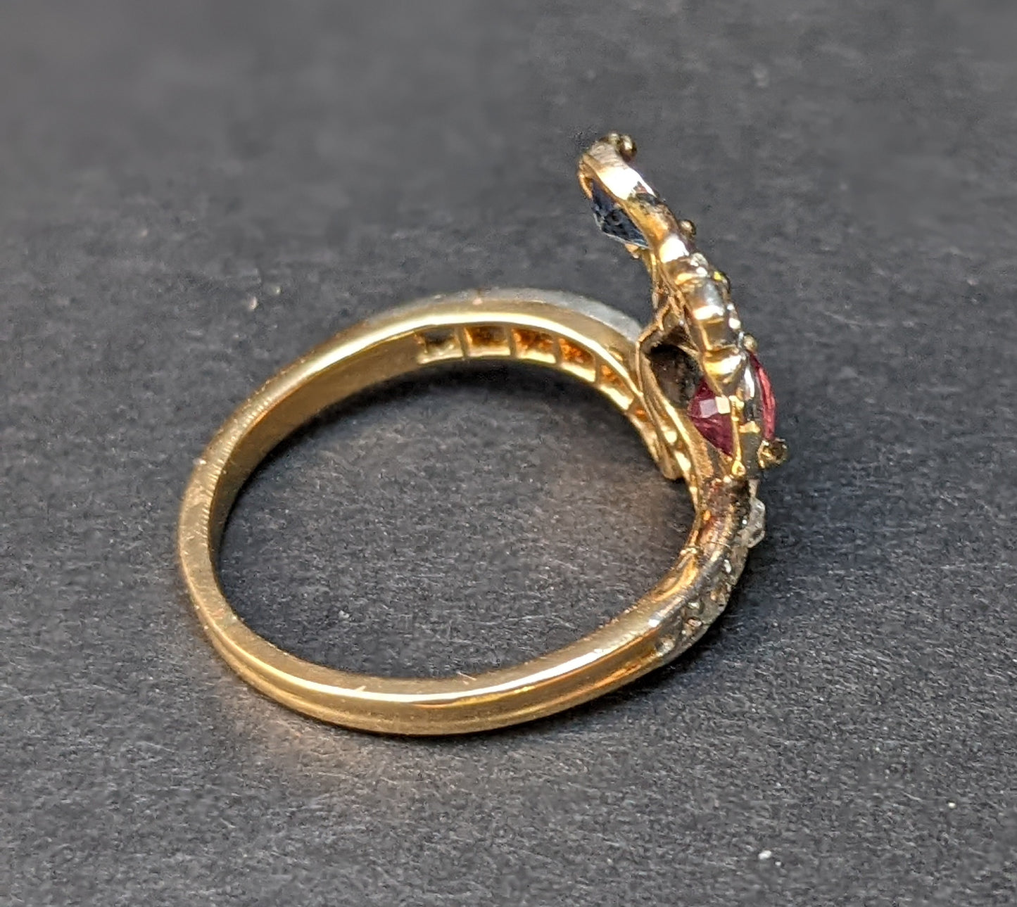 French Belle Epoque Tri- Color Ring