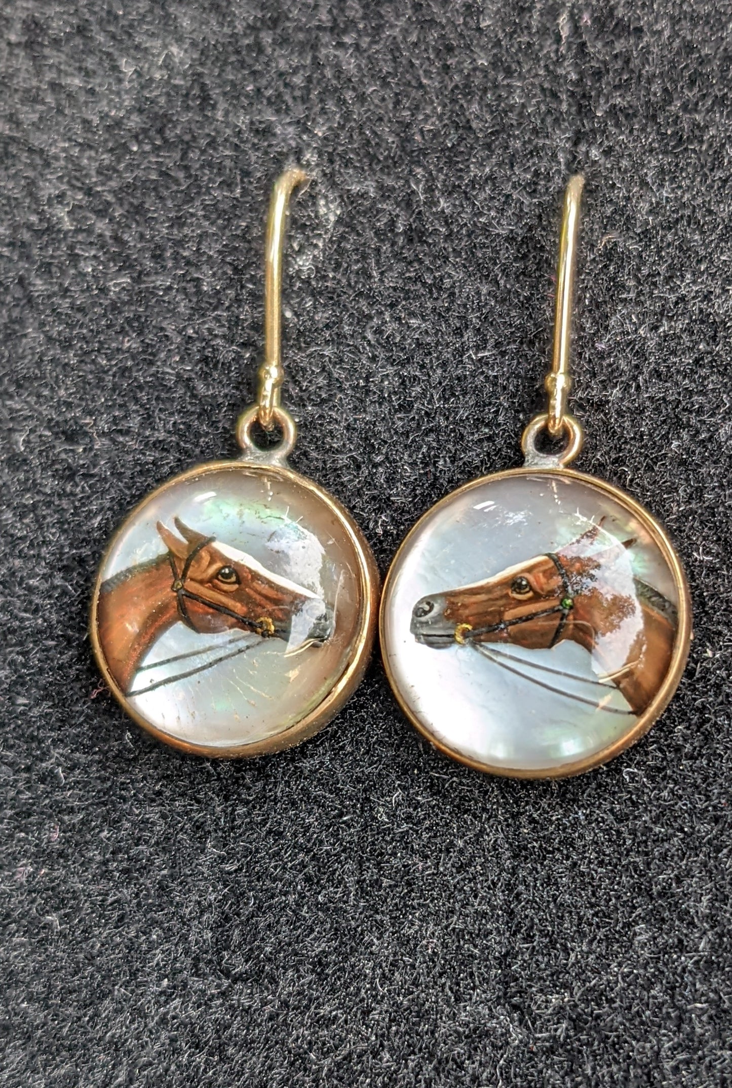 Essex Crystal race horse earrings