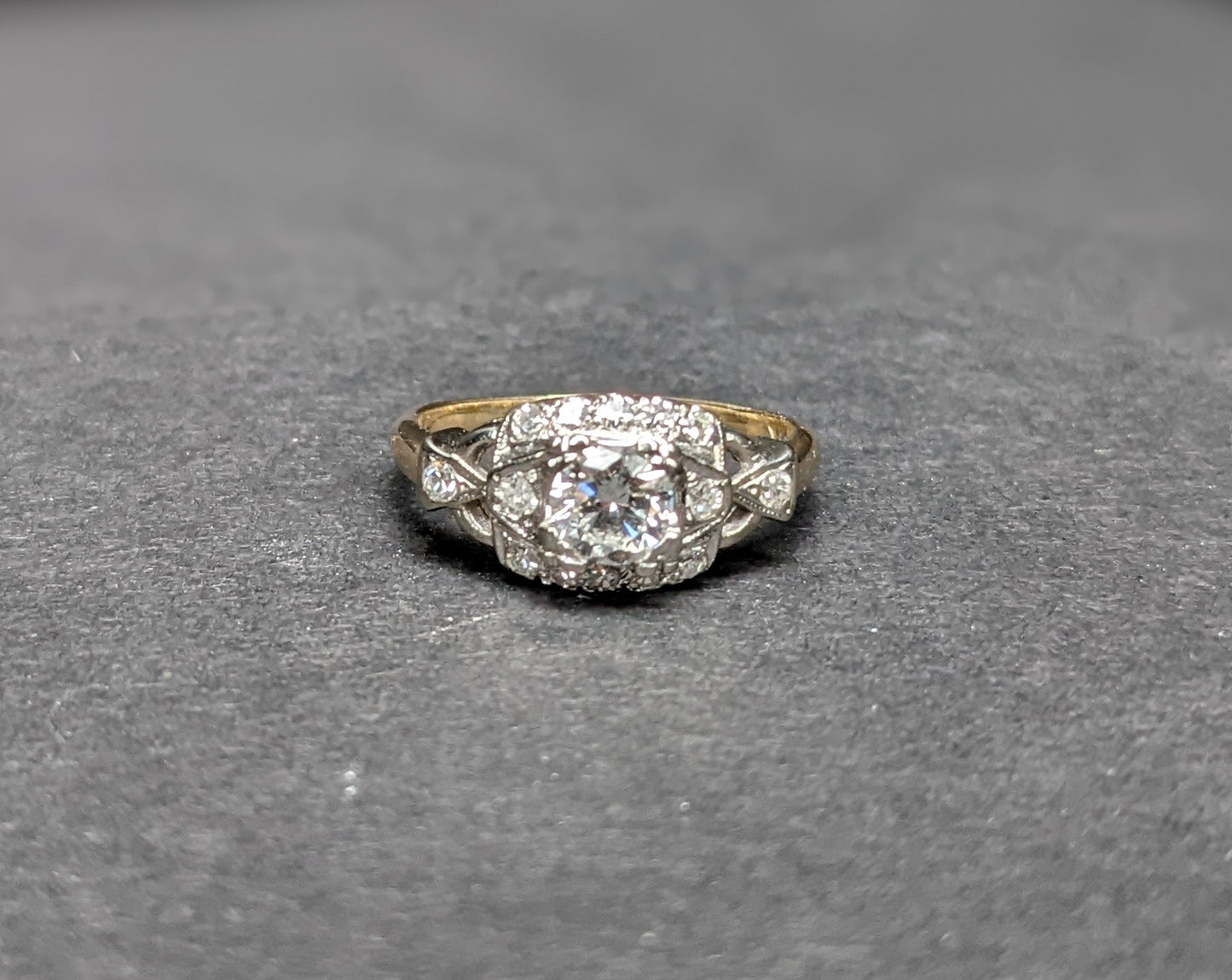1930's transitional cut diamond ring