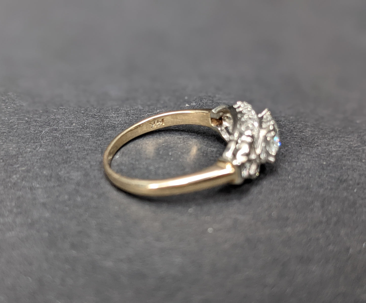 1930's transitional cut diamond ring