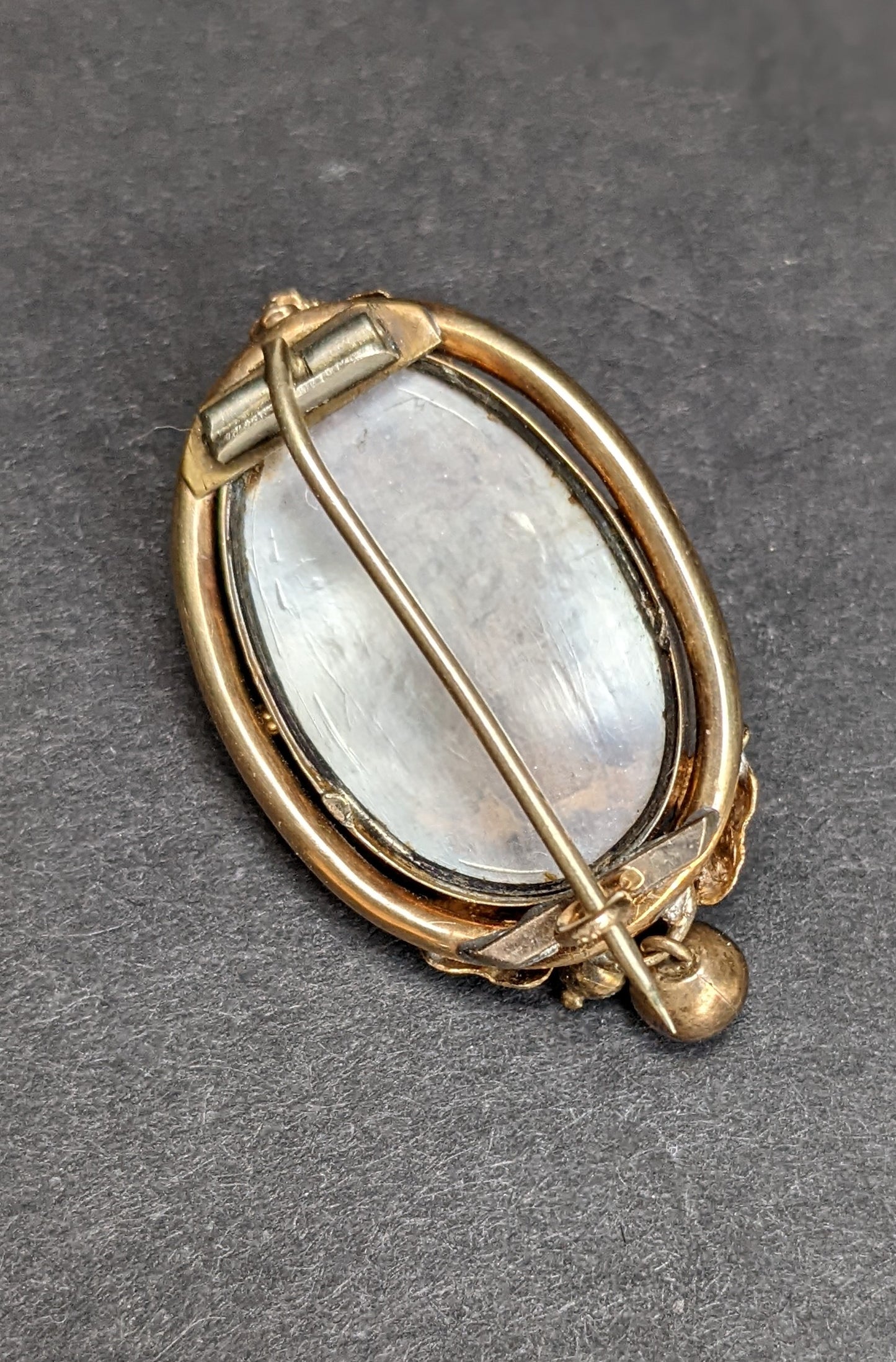 Civil War Era American 14k pearl brooches