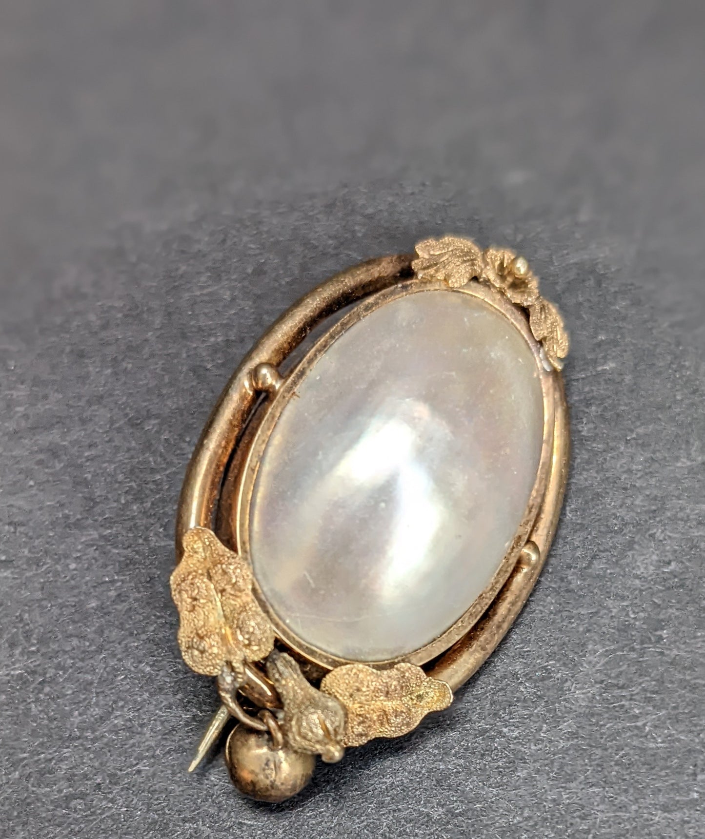 Civil War Era American 14k pearl brooches