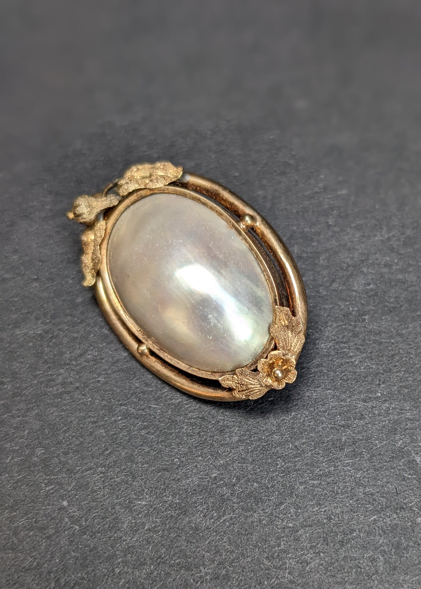 Civil War Era American 14k pearl brooches