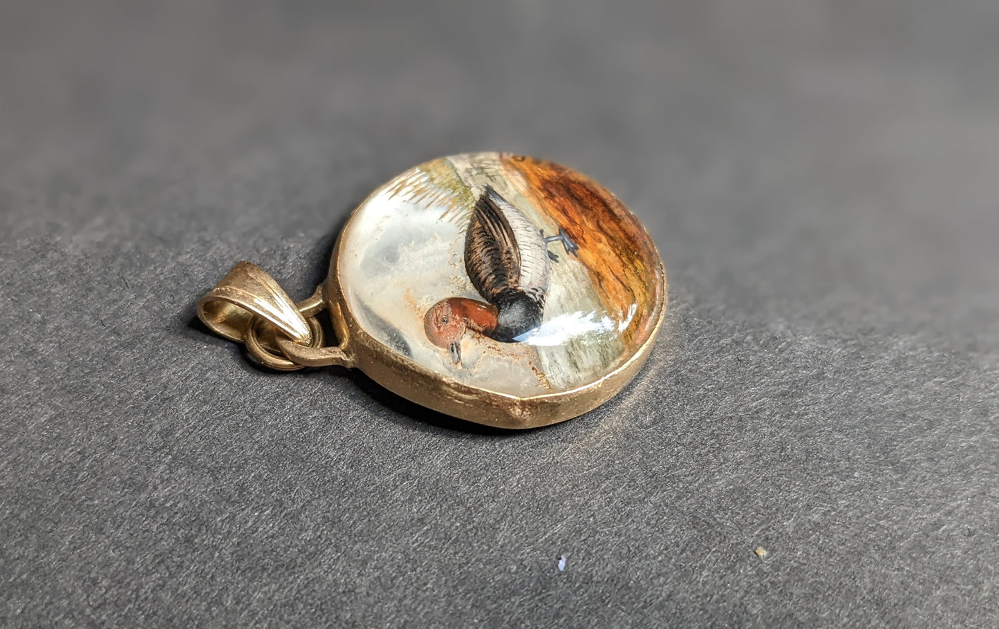 14kt Essex Crystal Duck Pendant