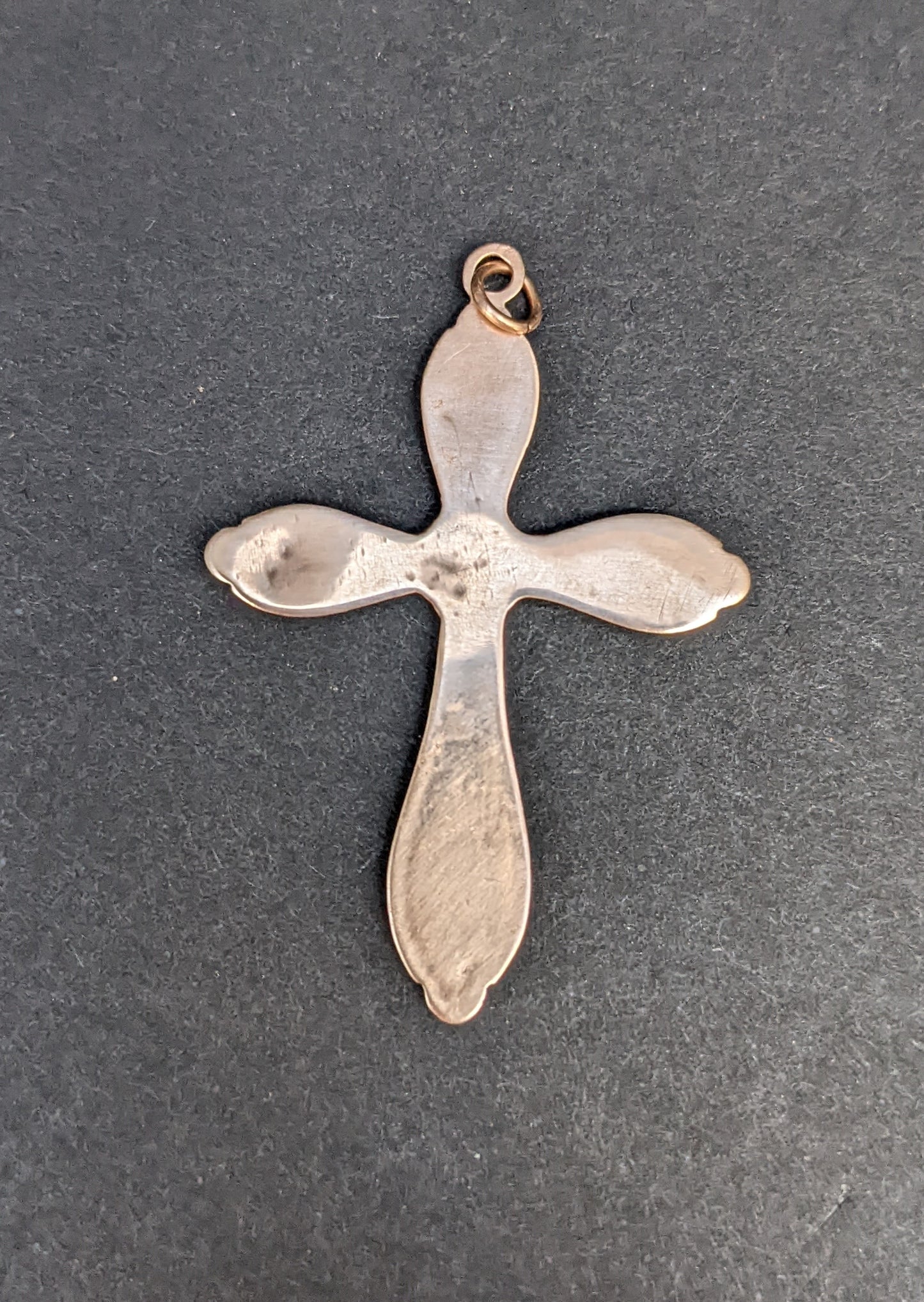 Large rose gold enamel Cross