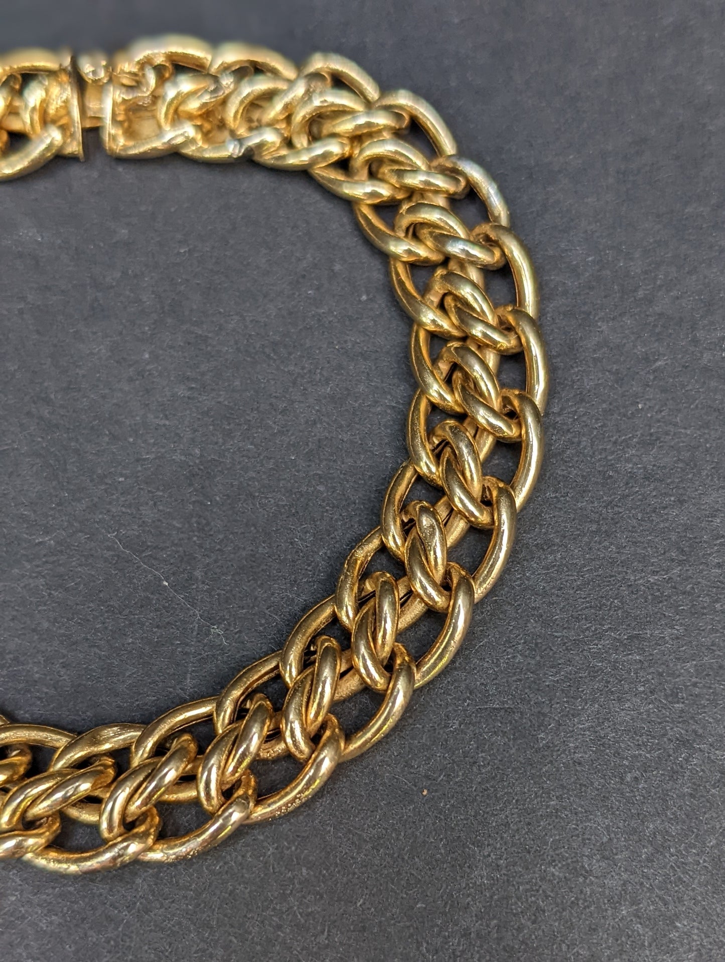 Hallmarked 18k Spanish double link bracelet