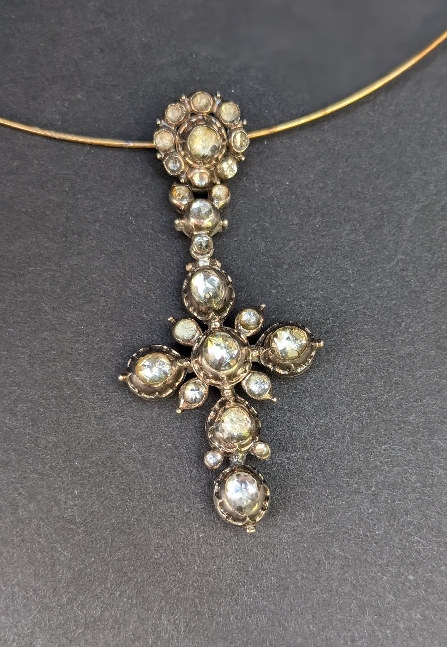 Georgian Era silver and foil backed rose cut diamonds