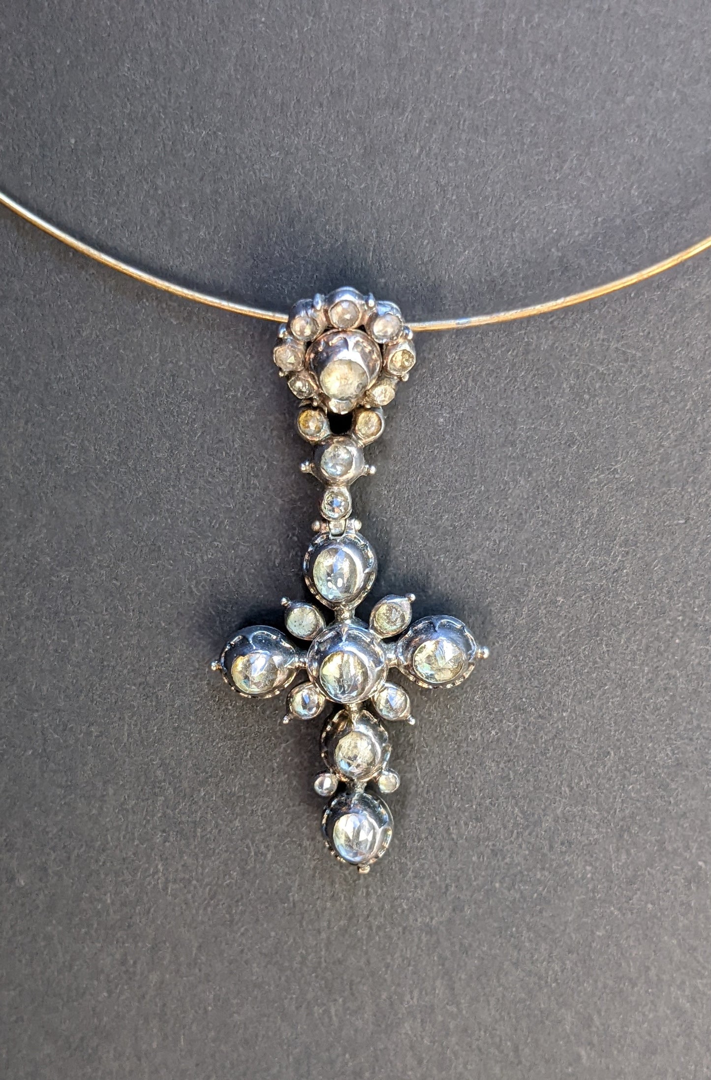 Georgian Era silver and foil backed rose cut diamonds