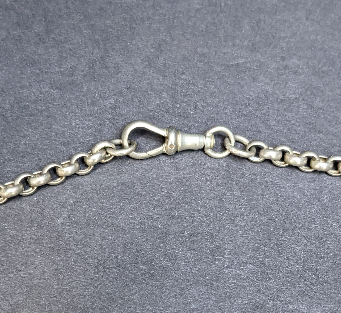 silver watch fob chain with original tassel wand amthyest beads