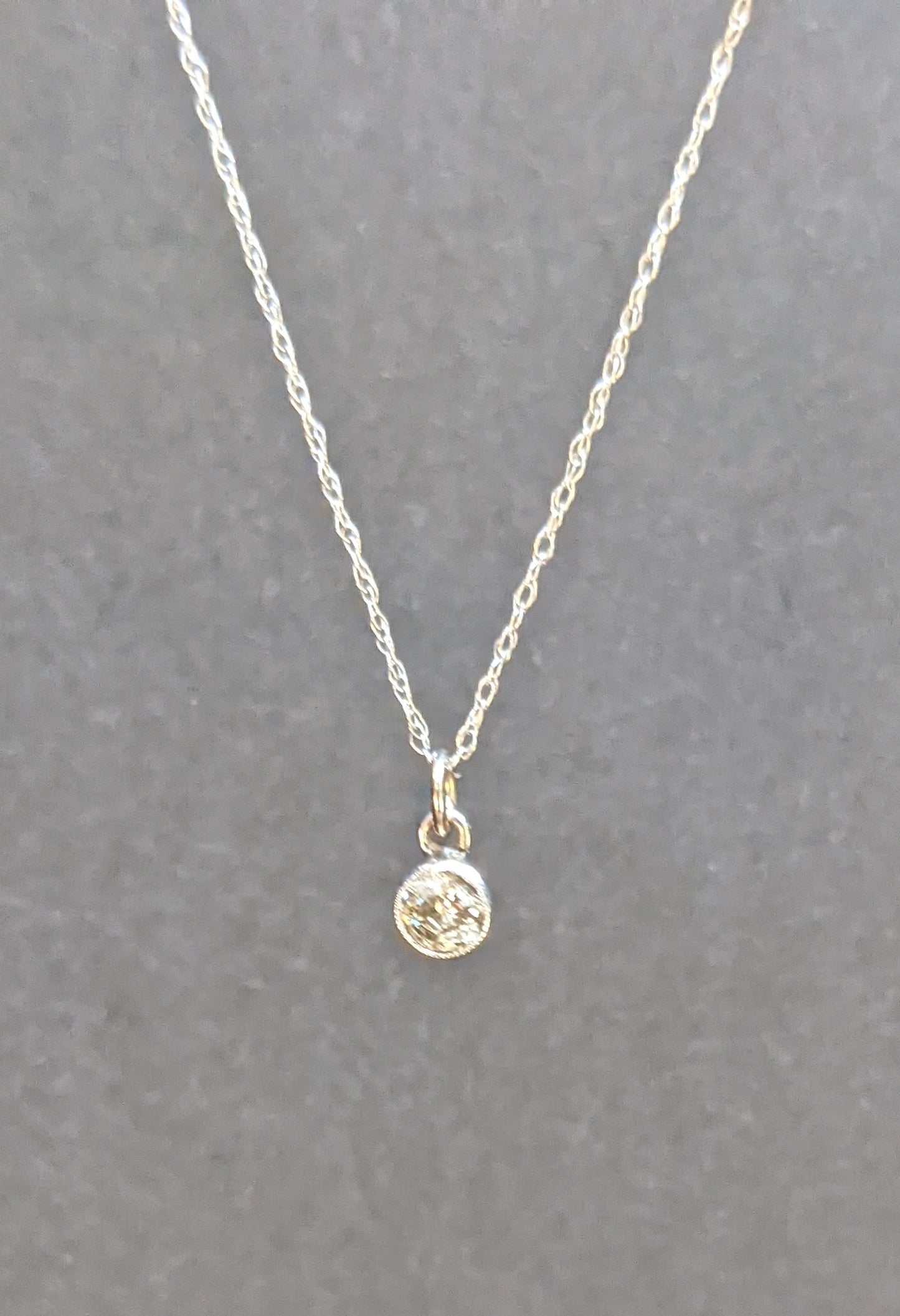 Antique mine cut diamond necklace