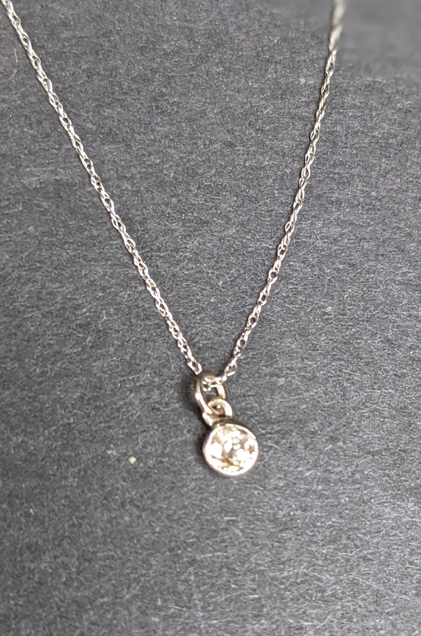 Antique mine cut diamond necklace