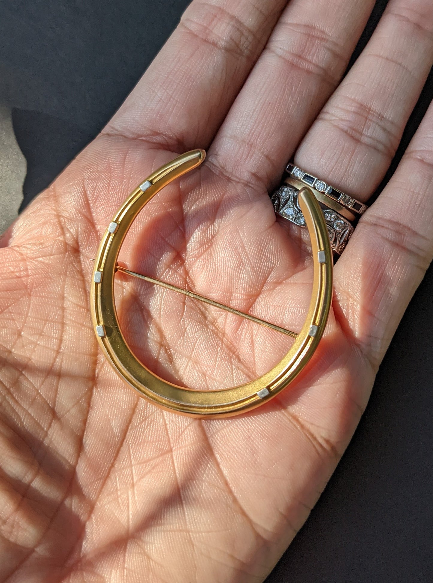 Large Art Deco Gold Horseshoe