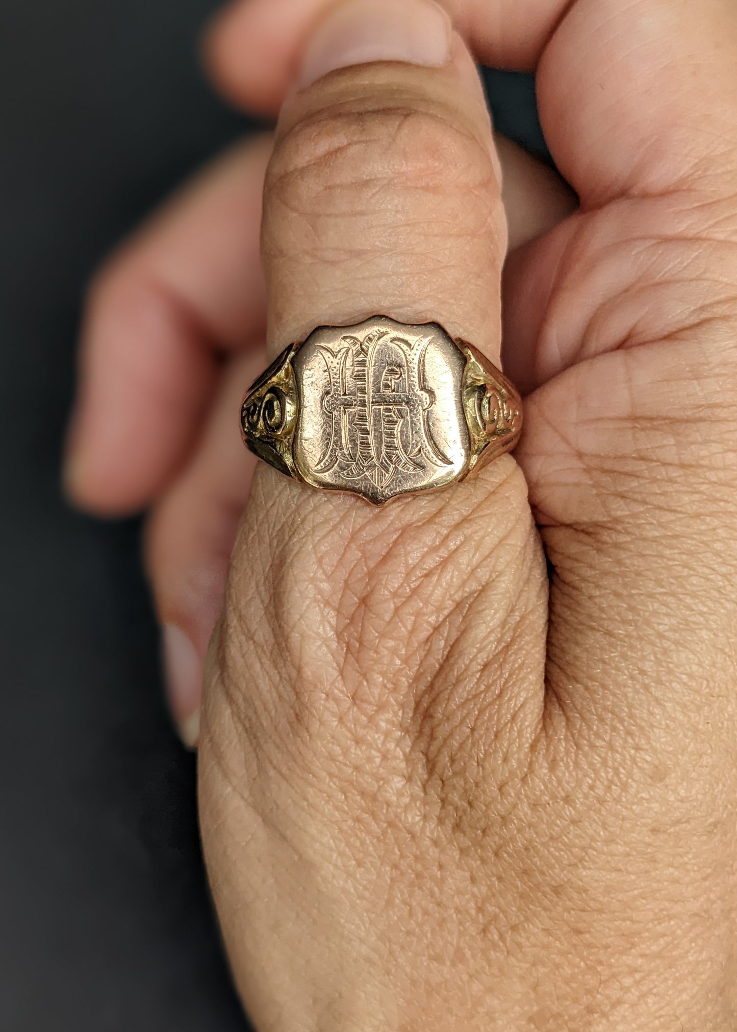 Large heavy signet ring