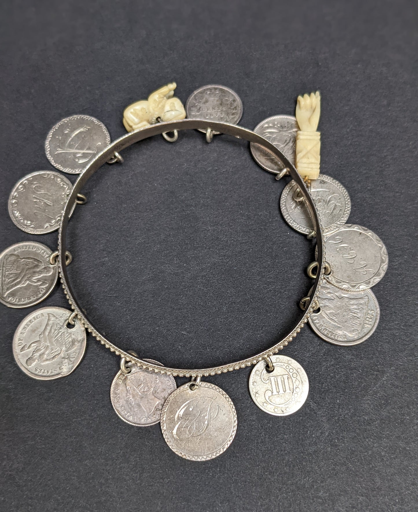 Bangle Bracelet Filled with Love Tokens