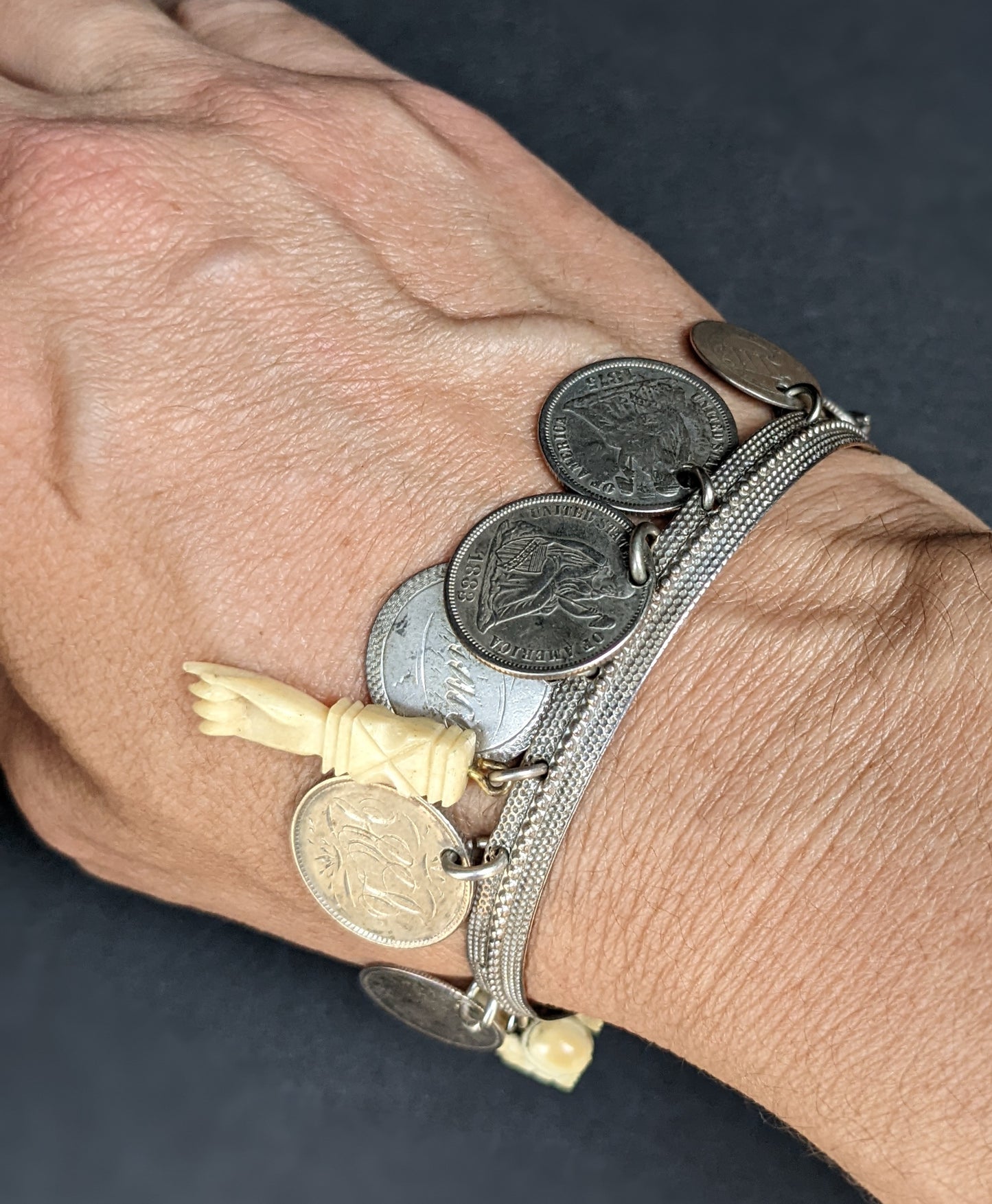 Bangle Bracelet Filled with Love Tokens