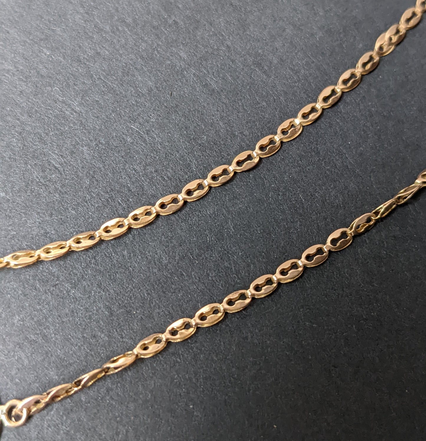 14k engraved monogram necklace