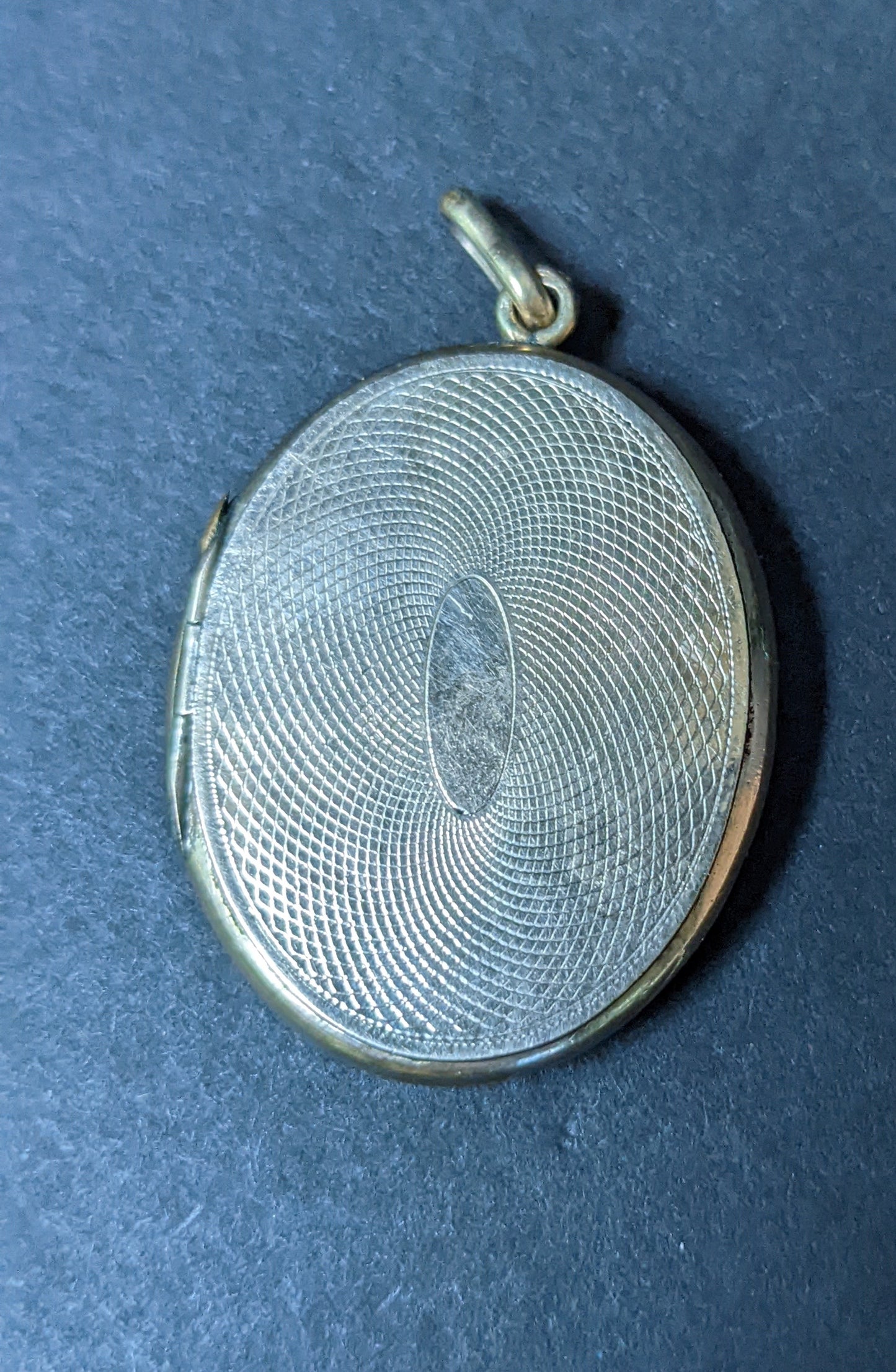 German mourning locket with black enamel