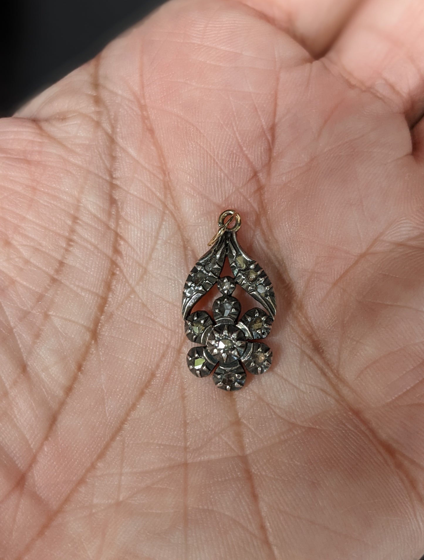Diamond Flower Pendant, early 1800s